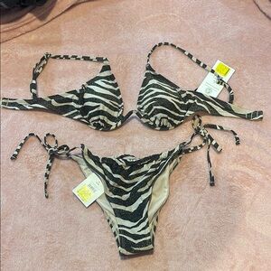 Zebra Print Bikini Set